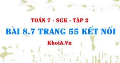 Bài 8.7 trang 55 Toán 7 Kết nối tri thức Tập 2